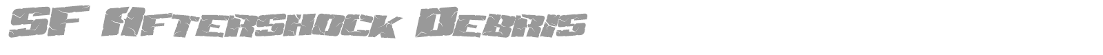 SF Aftershock Debris font preview